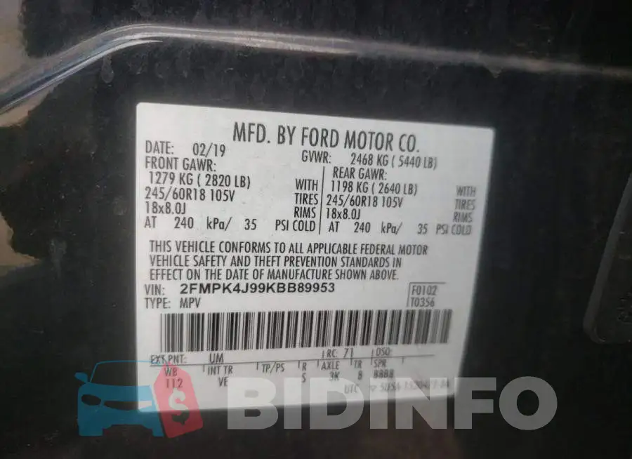 2FMPK4J99KBB89953 Photo# 13