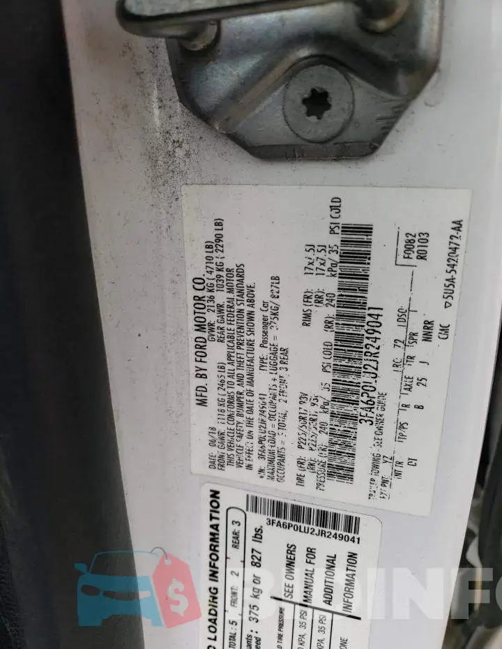 3FA6P0LU2JR249041 Photo# 12