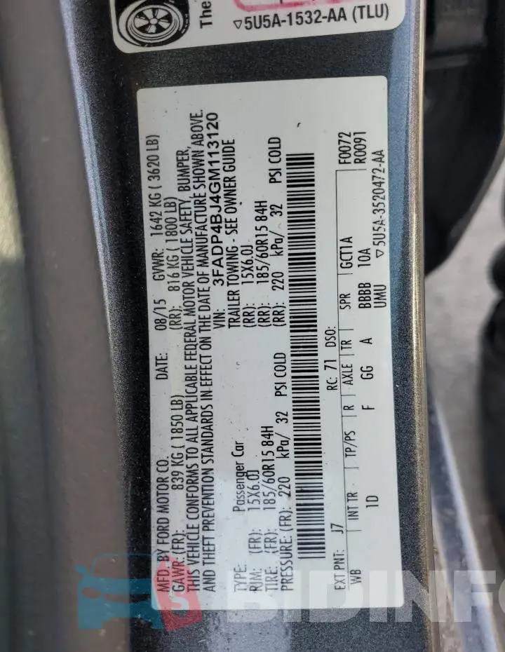 3FADP4BJ4GM113120 Photo# 12