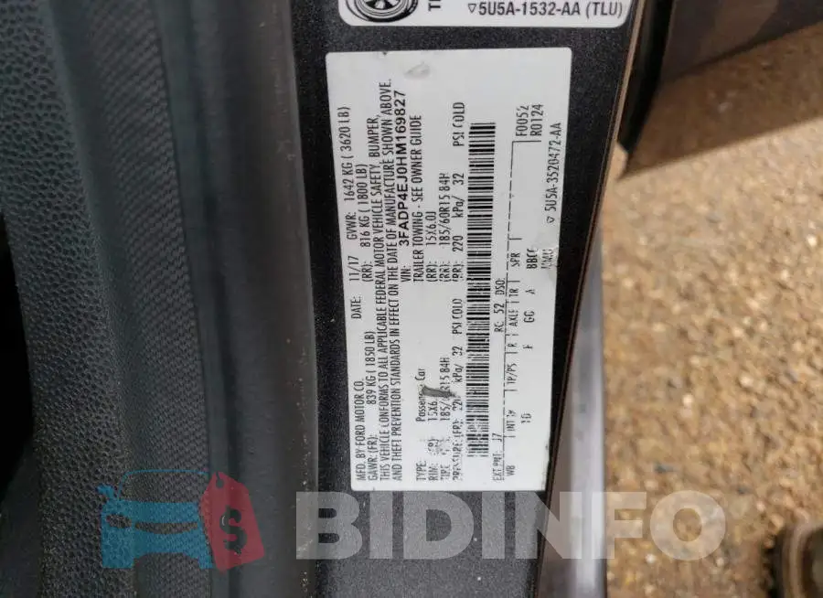 3FADP4EJ0HM169827 Photo# 12