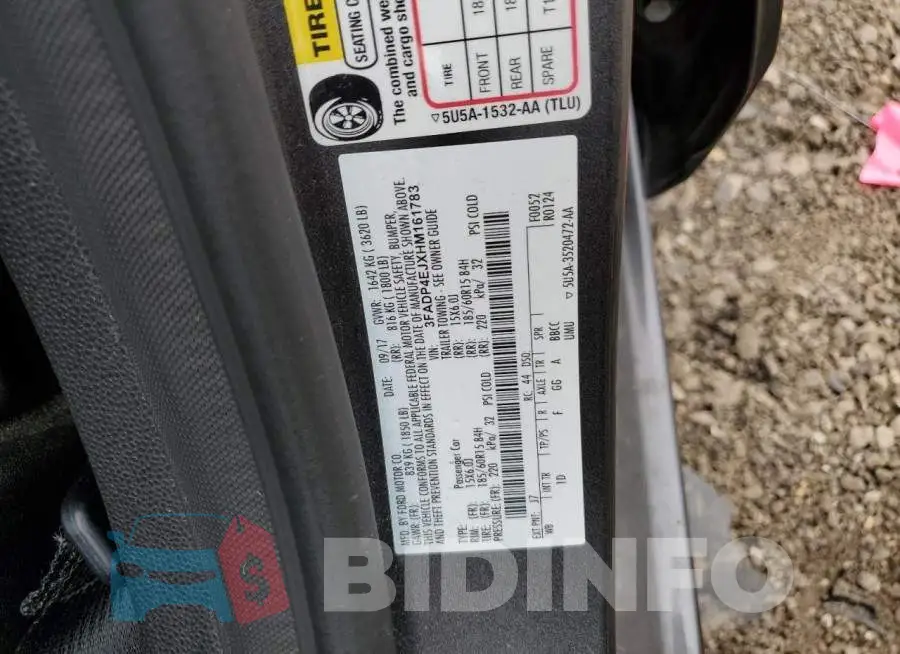 3FADP4EJXHM161783 Photo# 12