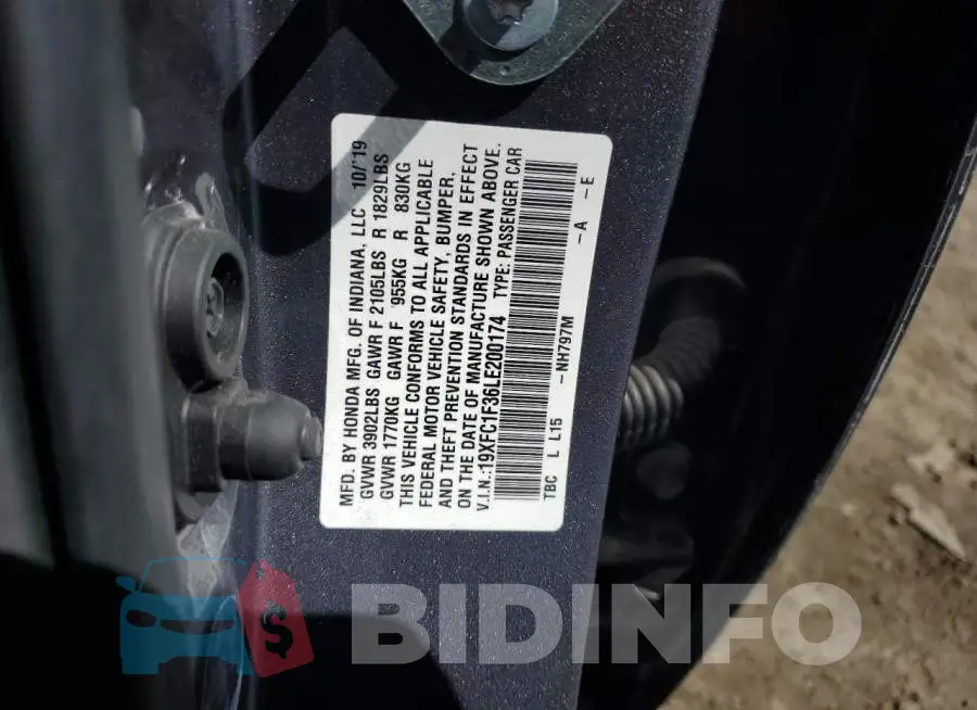 19XFC1F36LE200174 Photo# 12