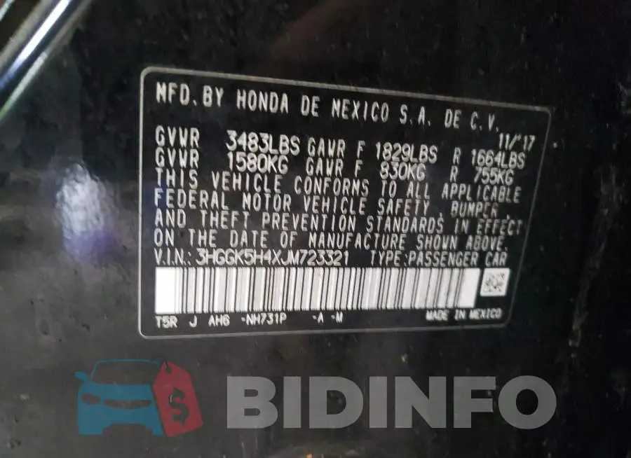 3HGGK5H4XJM723321 Photo# 13