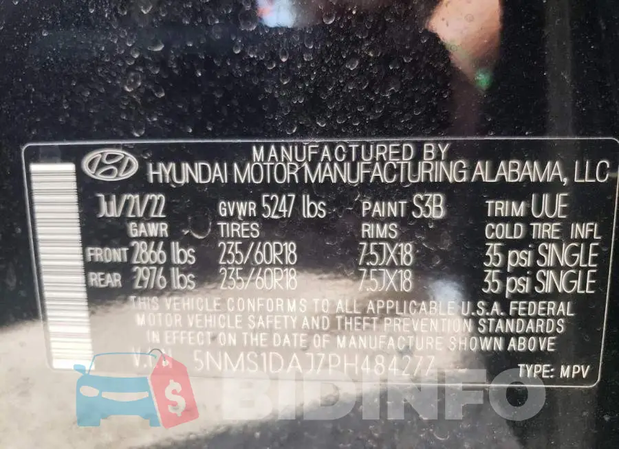 5NMS1DAJ7PH484277 Photo# 12