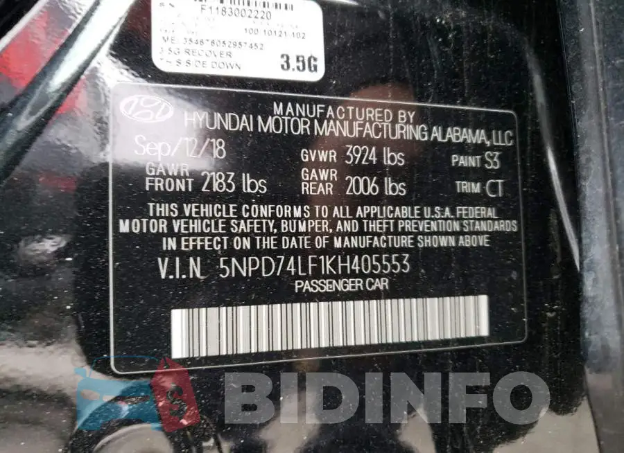 5NPD74LF1KH405553 Photo# 12
