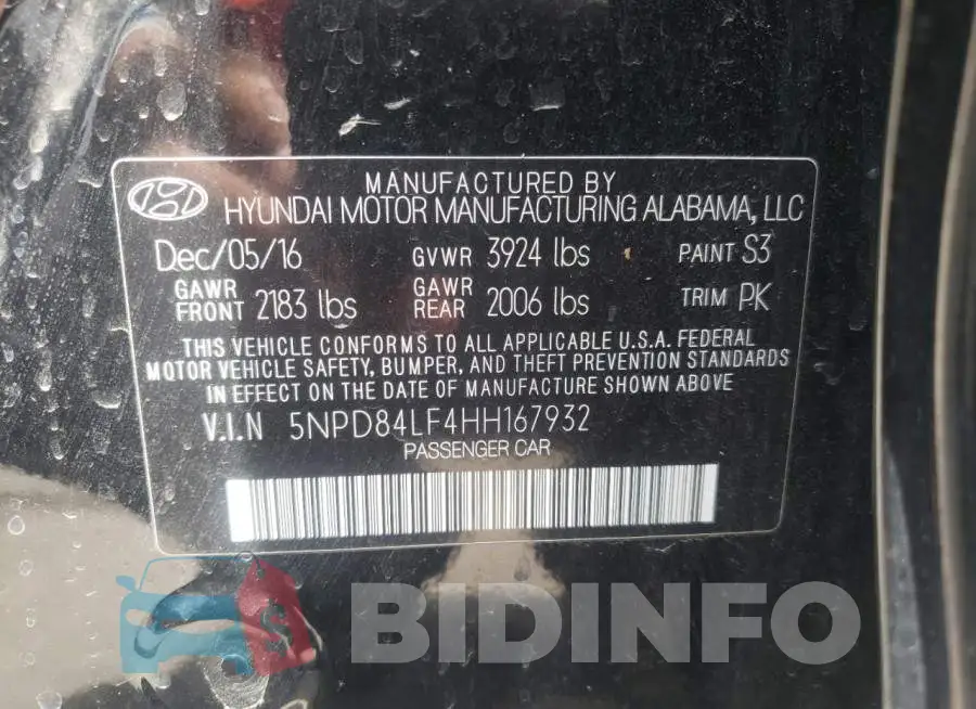 5NPD84LF4HH167932 Photo# 12