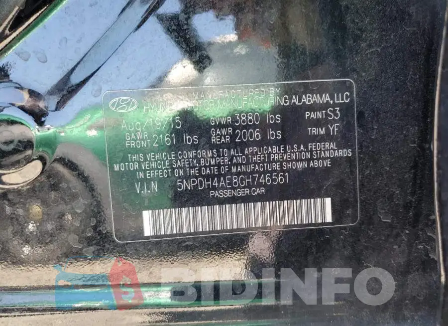 5NPDH4AE8GH746561 Photo# 12