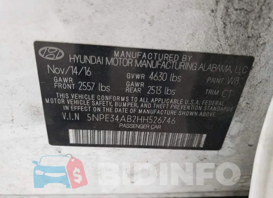 5NPE34AB2HH526746 Photo# 12