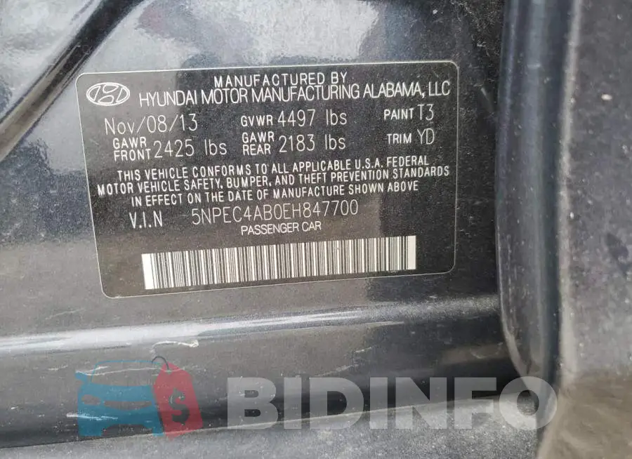 5NPEC4AB0EH847700 Photo# 12