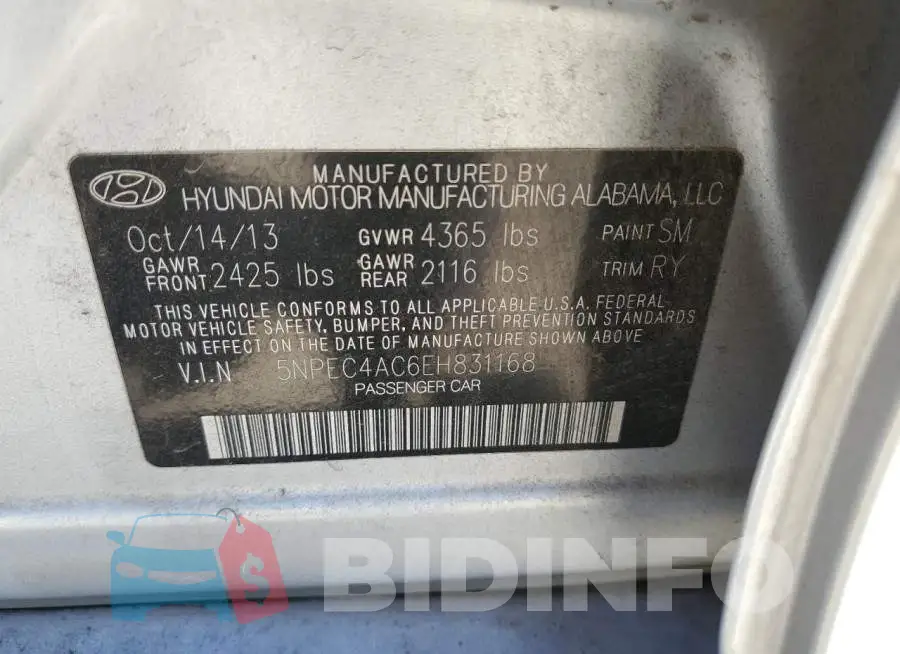 5NPEC4AC6EH831168 Photo# 12