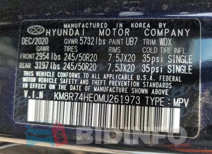 KM8R74HE0MU261973 Photo# 13
