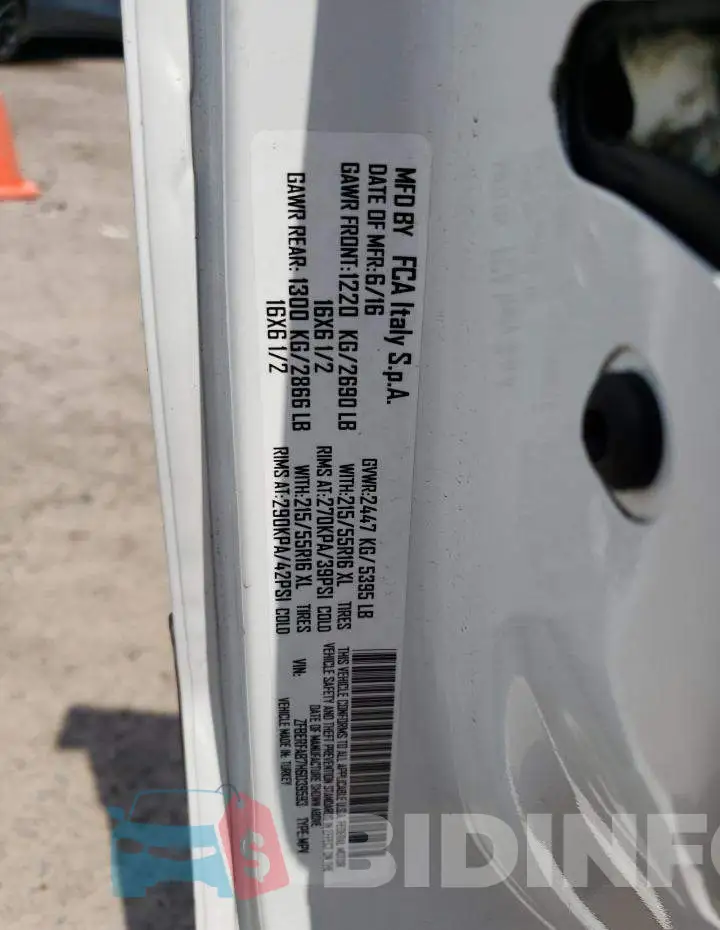 ZFBERFAB7H6D39593 Photo# 13