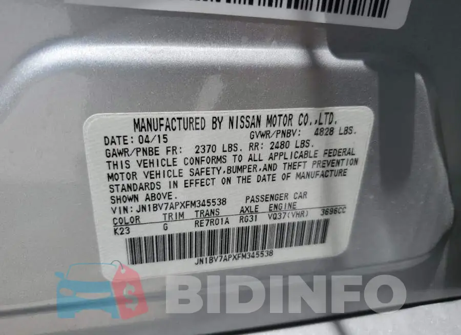 JN1BV7APXFM345538 Photo# 12