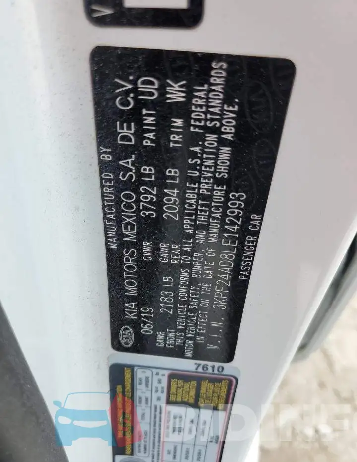 3KPF24AD8LE142993 Photo# 12