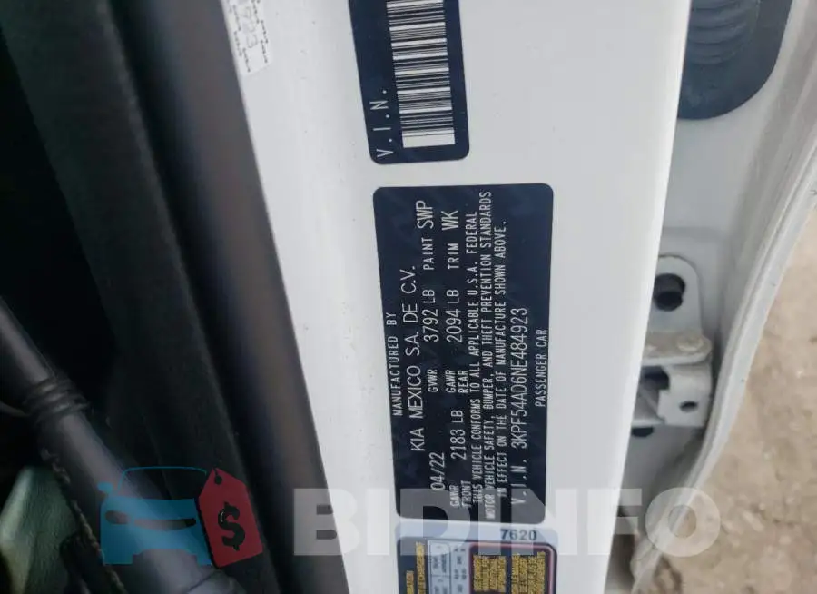 3KPF54AD6NE484923 Photo# 13