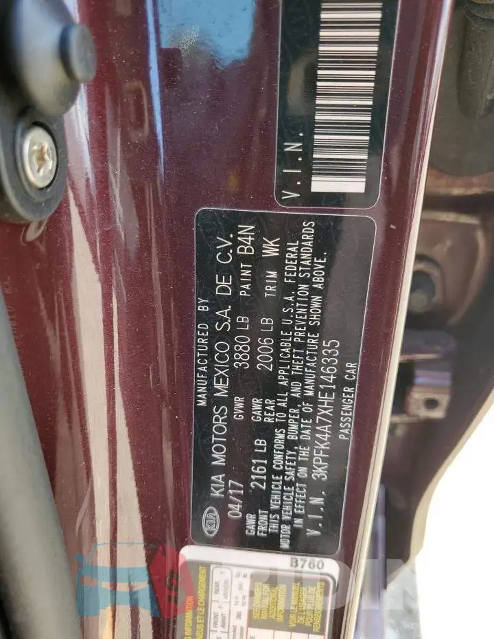 3KPFK4A7XHE146335 Photo# 12