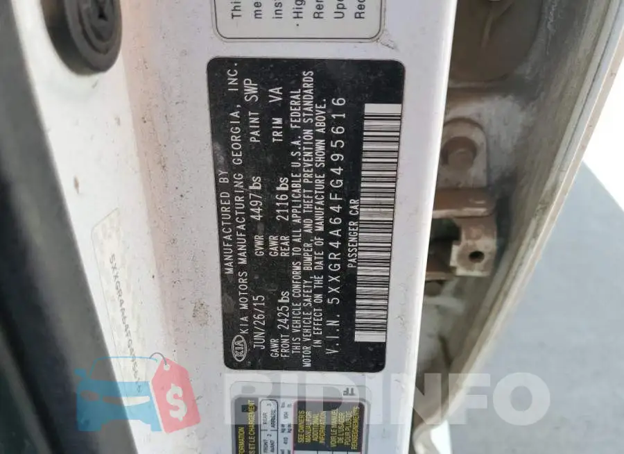 5XXGR4A64FG495616 Photo# 12