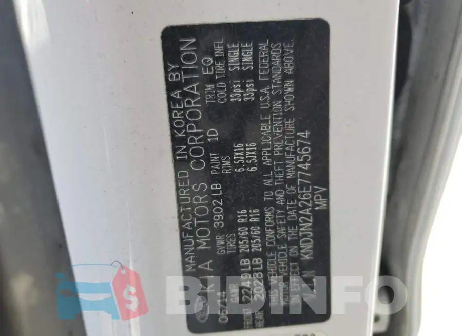 KNDJN2A26E7745674 Photo# 12