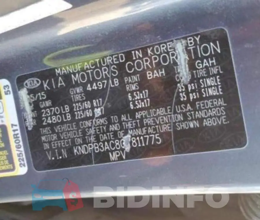KNDPB3AC8G7811775 Photo# 10