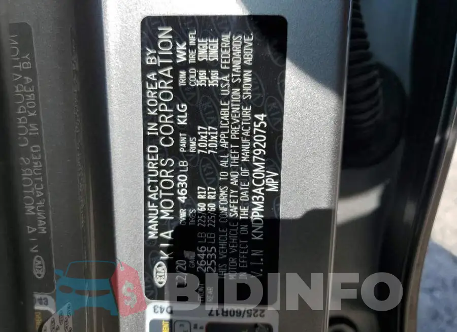 KNDPM3AC0M7920754 Photo# 14