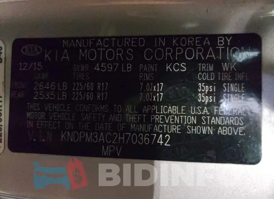 KNDPM3AC2H7036742 Photo# 13