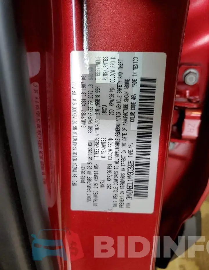 3MVDMBDL1MM303926 Photo# 13
