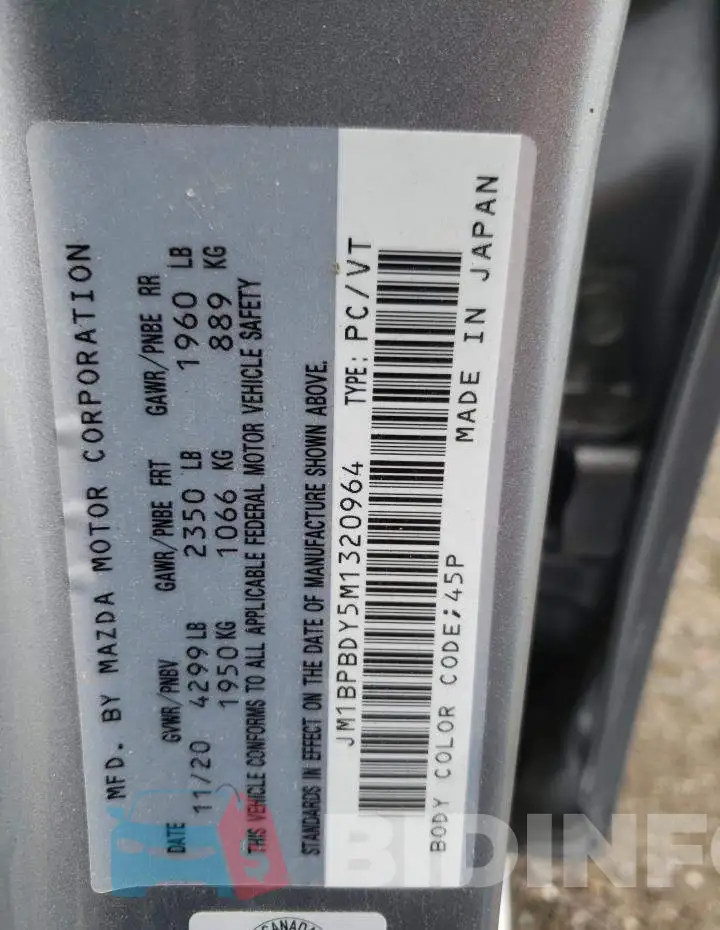 JM1BPBDY5M1320964 Photo# 12