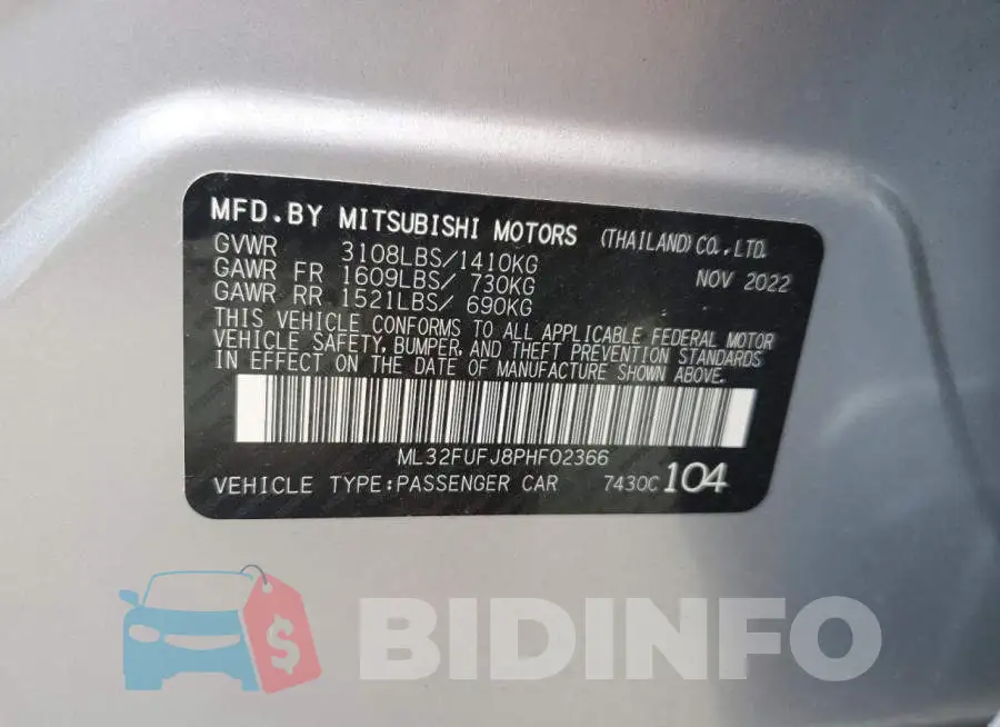 ML32FUFJ8PHF02366 Photo# 12