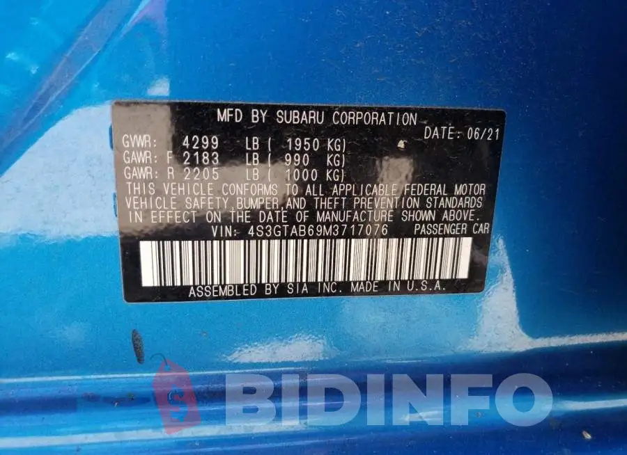 4S3GTAB69M3717076 Photo# 12