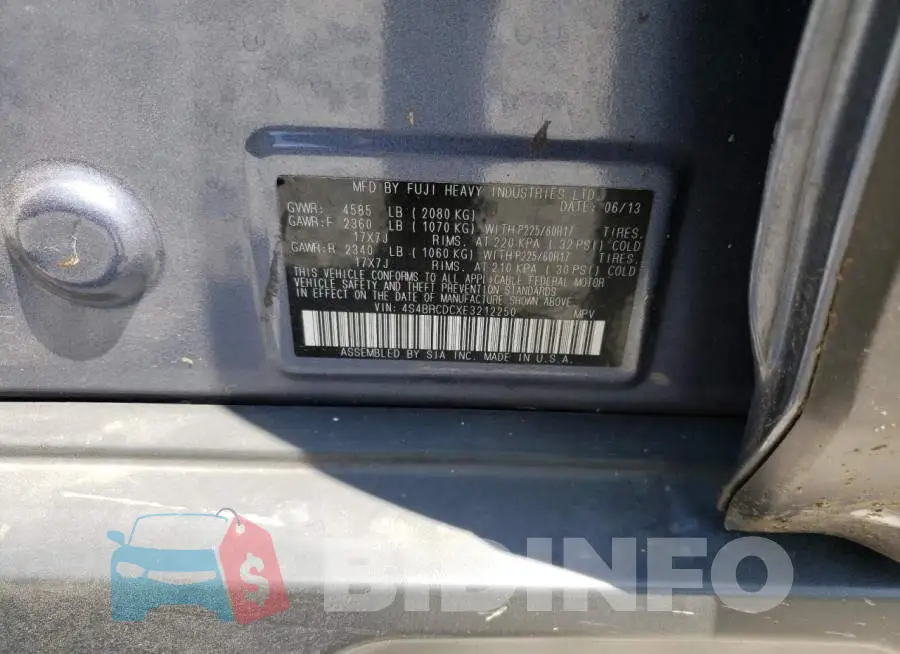4S4BRCDCXE3212250 Photo# 13