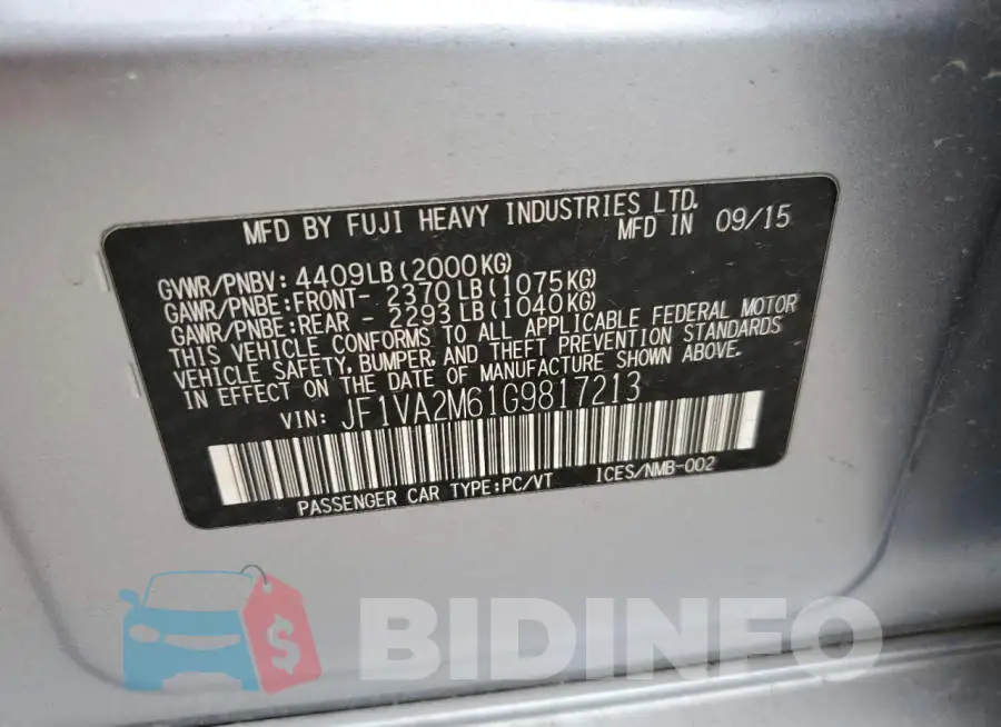 JF1VA2M61G9817213 Photo# 12