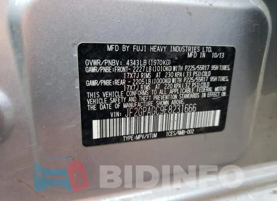 JF2GPAGC9E8231666 Photo# 12