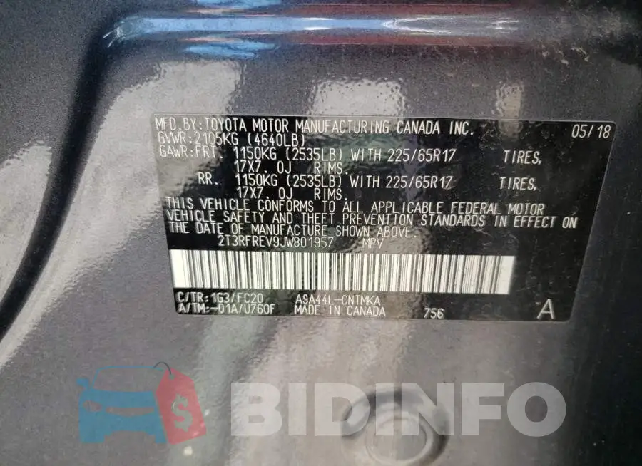 2T3RFREV9JW801957 Photo# 13