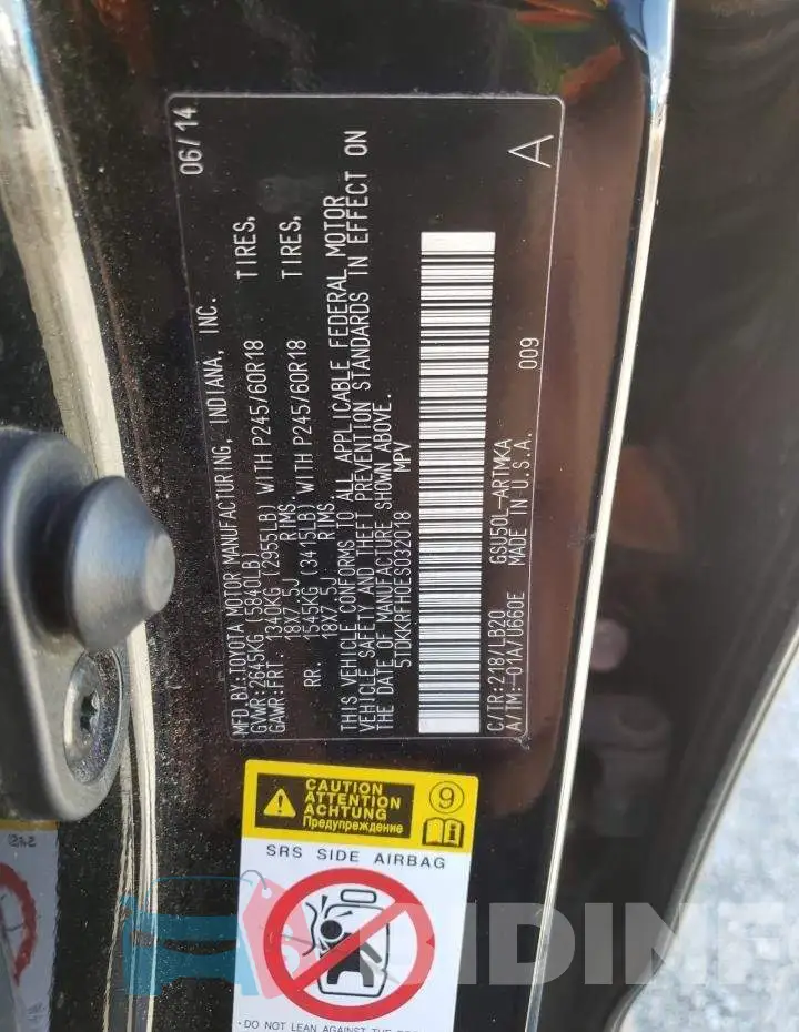 5TDKKRFH0ES032018 Photo# 13