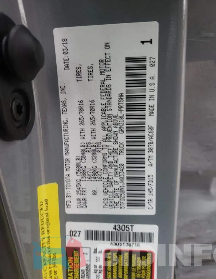 5TFDZ5BN1JX033420 Photo# 12