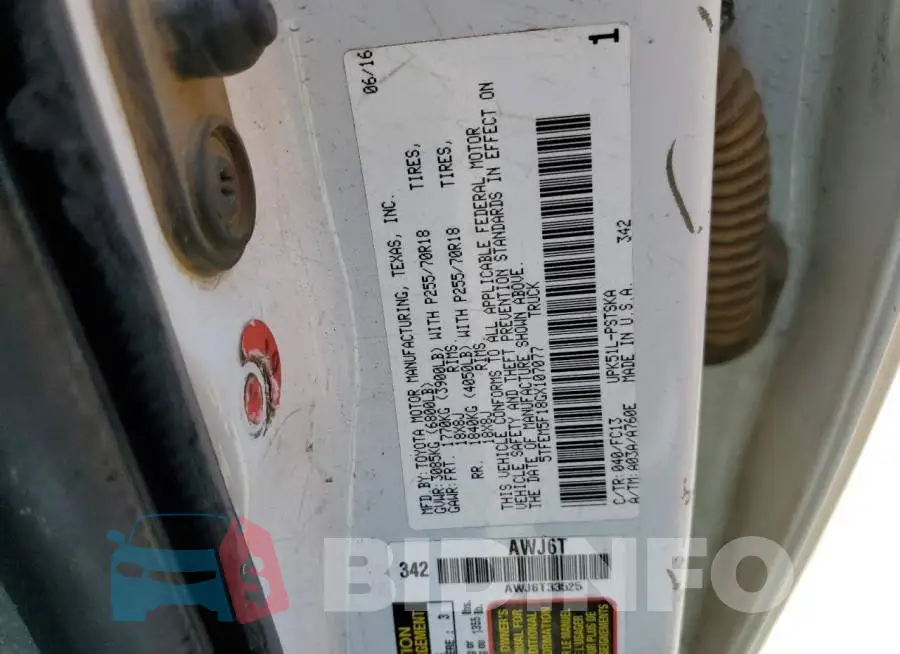 5TFEM5F18GX107077 Photo# 12
