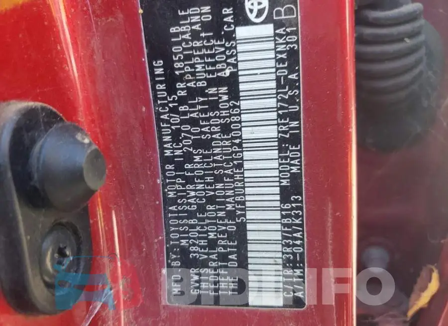 5YFBURHE1GP400862 Photo# 12