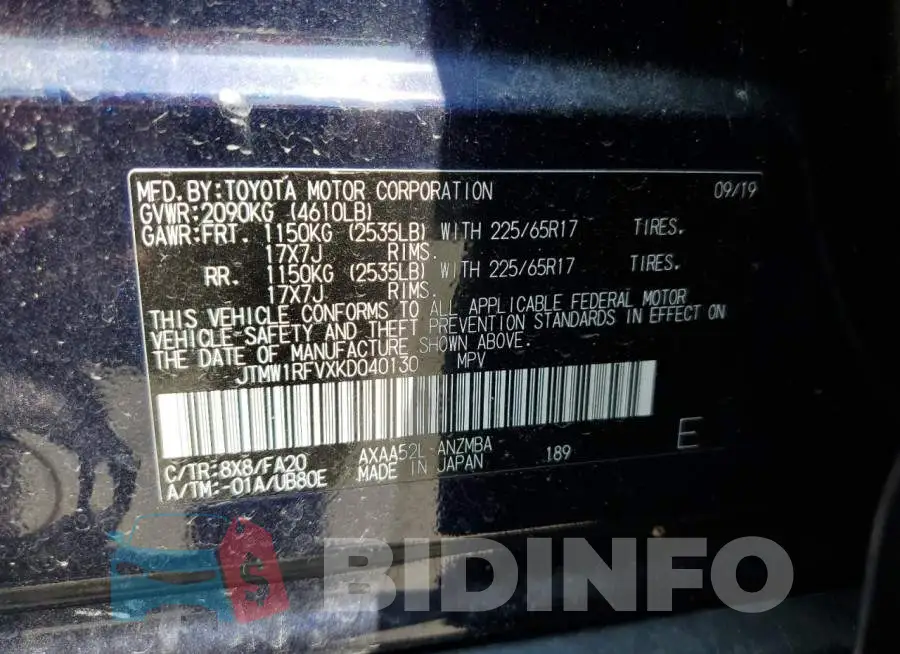 JTMW1RFVXKD040130 Photo# 12