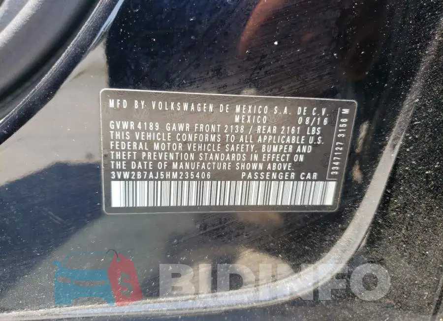 3VW2B7AJ5HM235406 Photo# 12