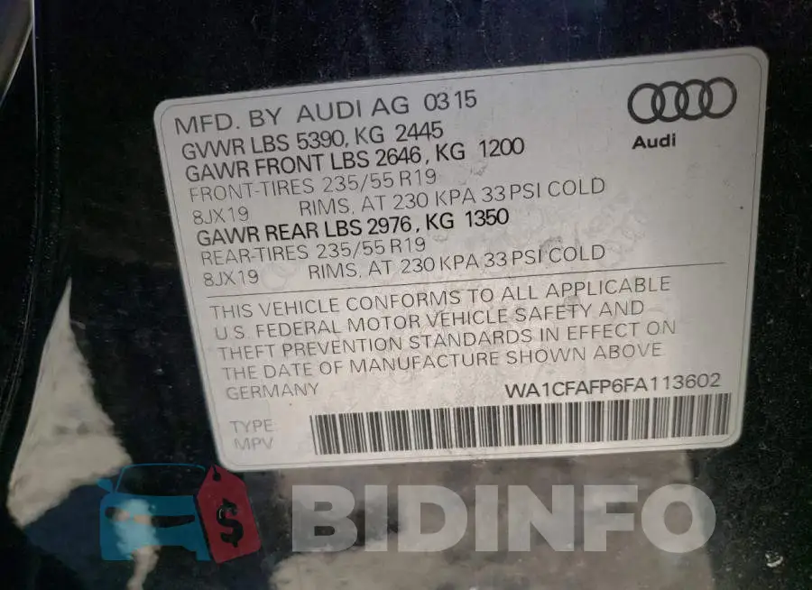 WA1CFAFP6FA113602 Photo# 13