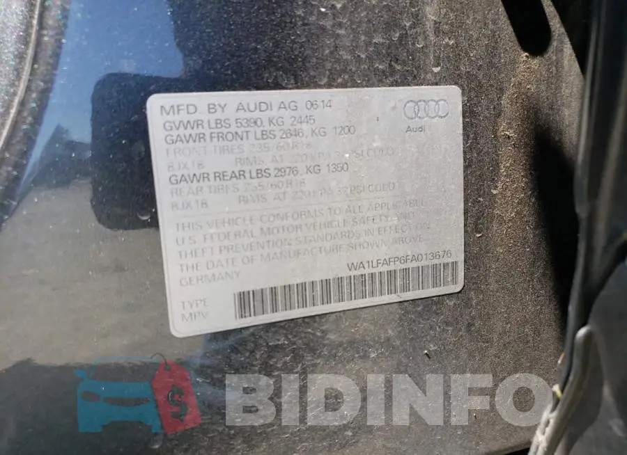 WA1LFAFP6FA013676 Photo# 14