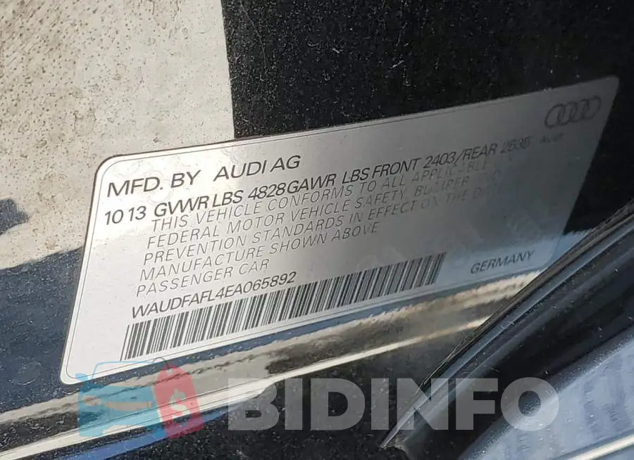 WAUDFAFL4EA065892 Photo# 12