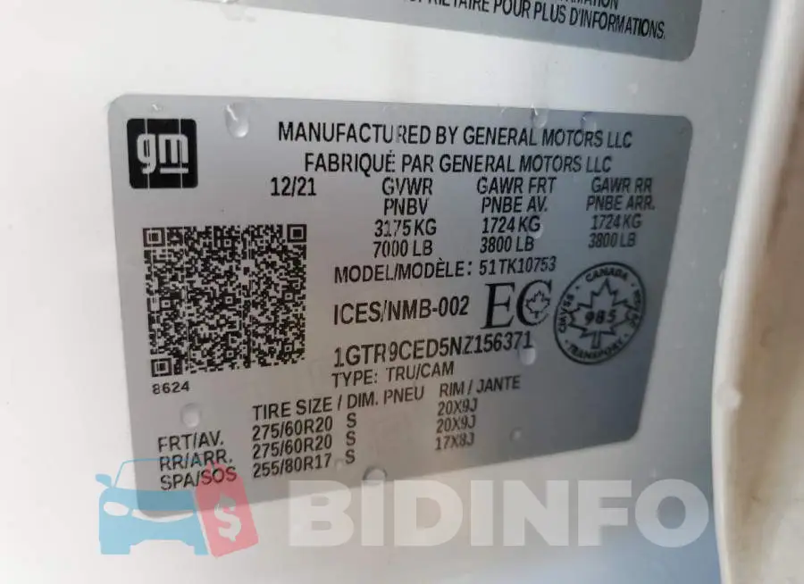 1GTR9CED5NZ156371 Photo# 12