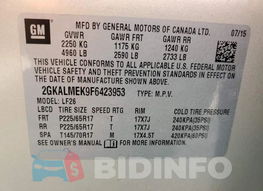 2GKALMEK9F6423953 Photo# 13
