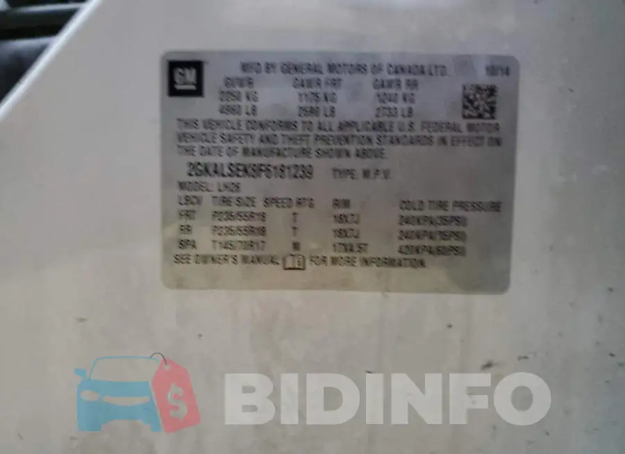 2GKALSEK8F6181239 Photo# 12