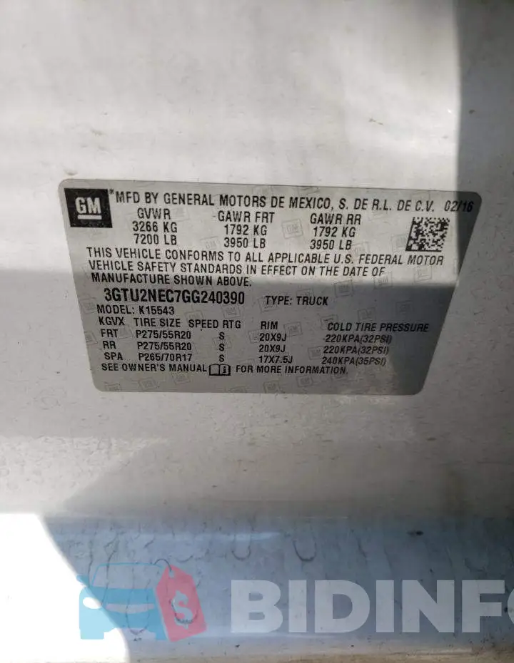 3GTU2NEC7GG240390 Photo# 13