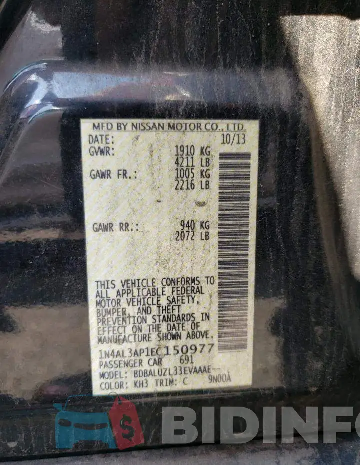 1N4AL3AP1EC150977 Photo# 12