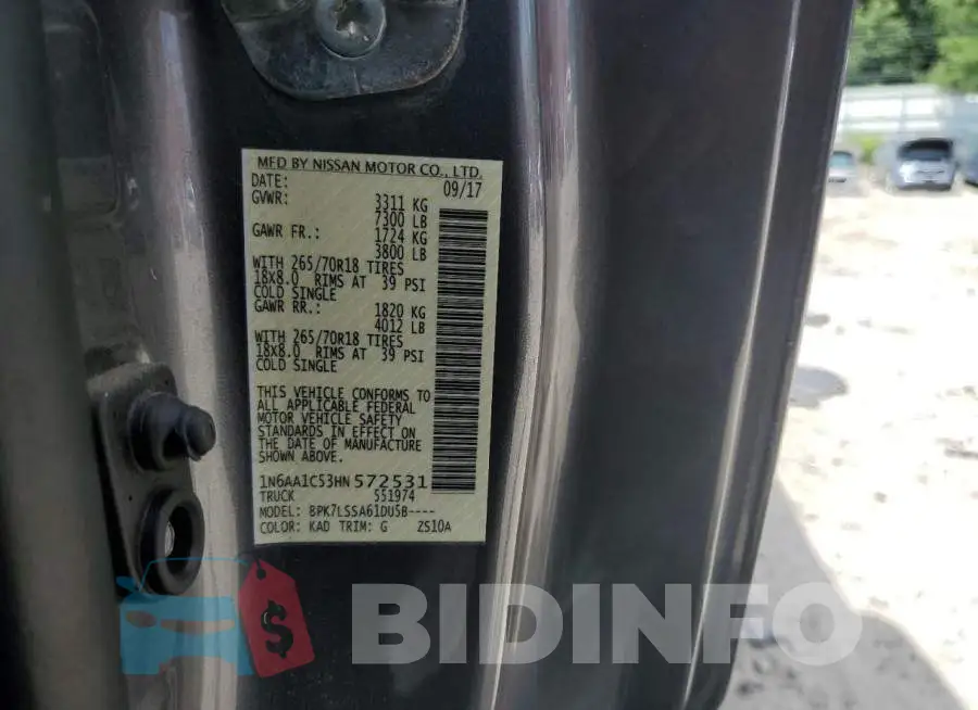 1N6AA1C53HN572531 Photo# 13