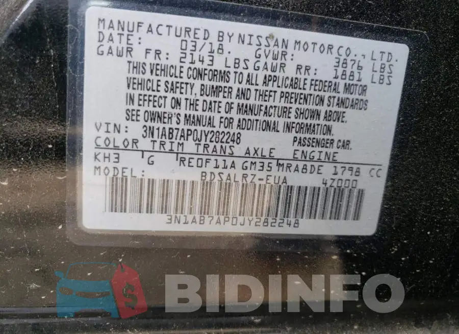 3N1AB7AP0JY282248 Photo# 12