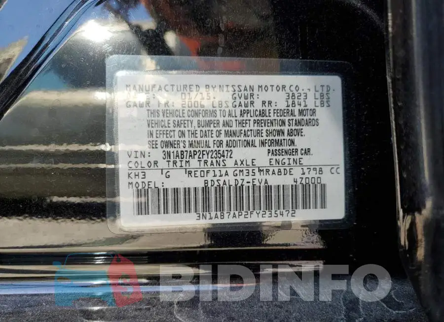 3N1AB7AP2FY235472 Photo# 12